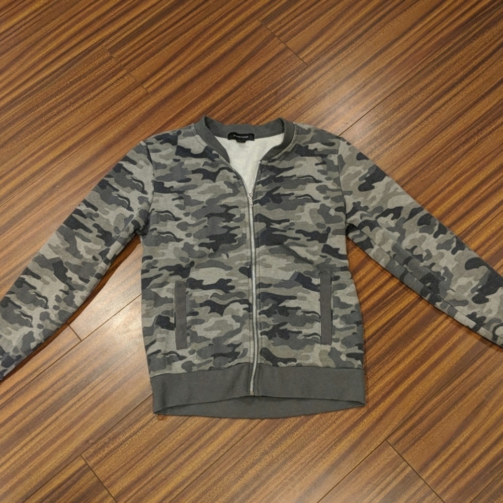 Atmosphere Zip Camo Sweater